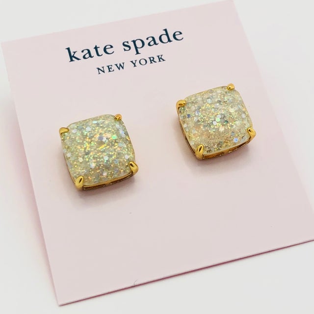 Kate Spade Square Opal Galaxy Glitter Studs